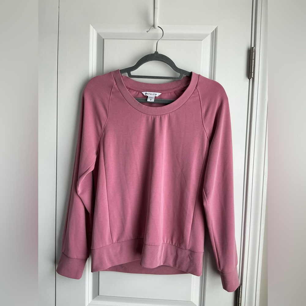 Athleta Women’s Seasoft Scoop Neck Sweatshirt Dusty Pink (Size XS)
